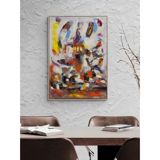 Galata’nın Sessiz Tanıkları Yağlı Boya Tablosu