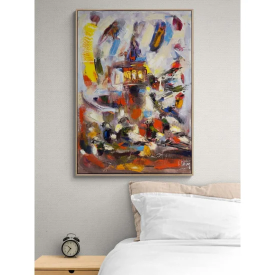 Galata’nın Sessiz Tanıkları Yağlı Boya Tablosu