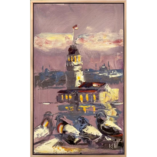 Kule ve Kanatlar Yağlı Boya Tablosu