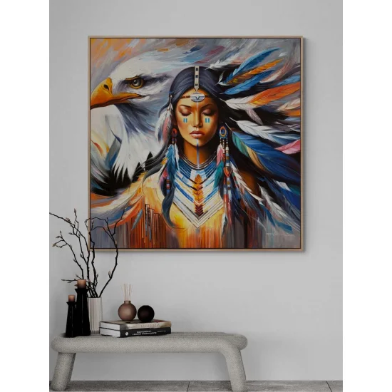 Rüzgarın Kızı Yağlı Boya Tablosu