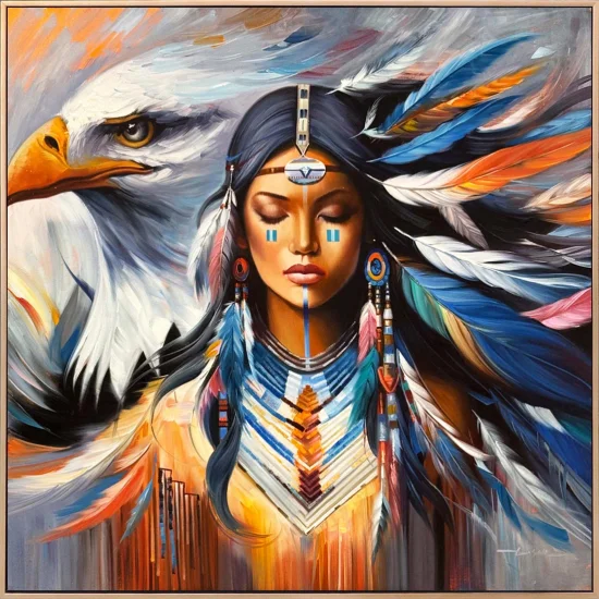 Rüzgarın Kızı Yağlı Boya Tablosu