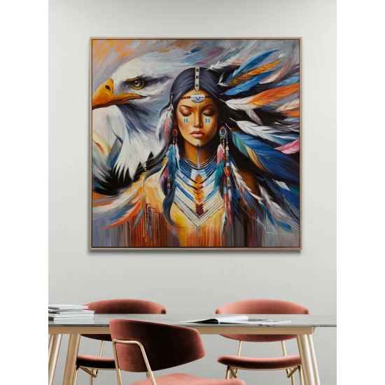 Rüzgarın Kızı Yağlı Boya Tablosu