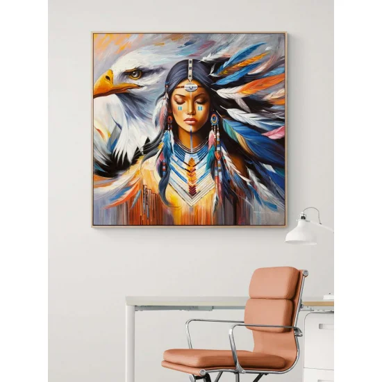 Rüzgarın Kızı Yağlı Boya Tablosu