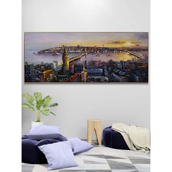 Haliç’te Günbatımı Yağlı Boya Tablosu