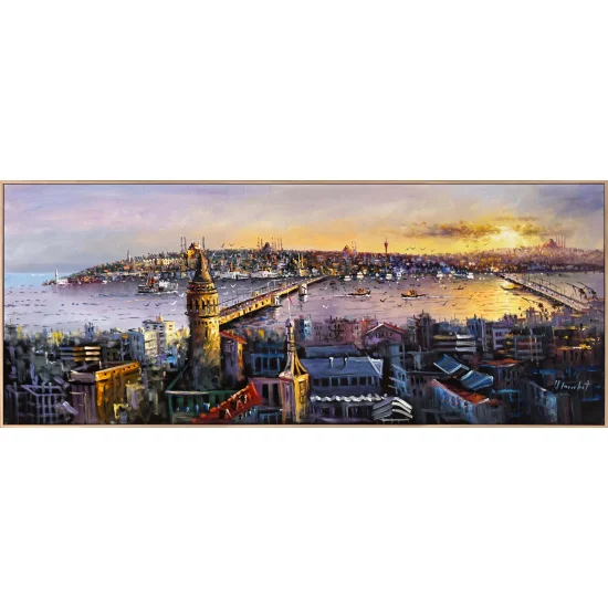Haliç’te Günbatımı Yağlı Boya Tablosu
