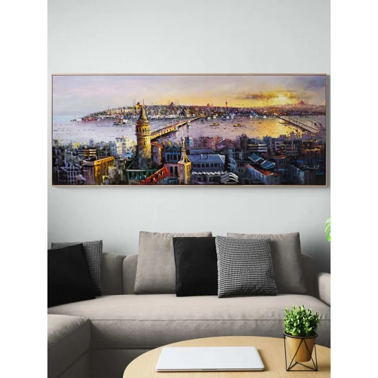 Haliç’te Günbatımı Yağlı Boya Tablosu