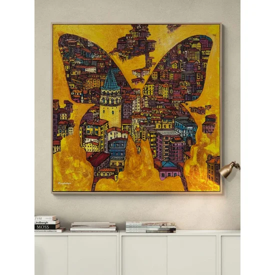 Kanatlarda Galata Yağlı Boya Tablosu