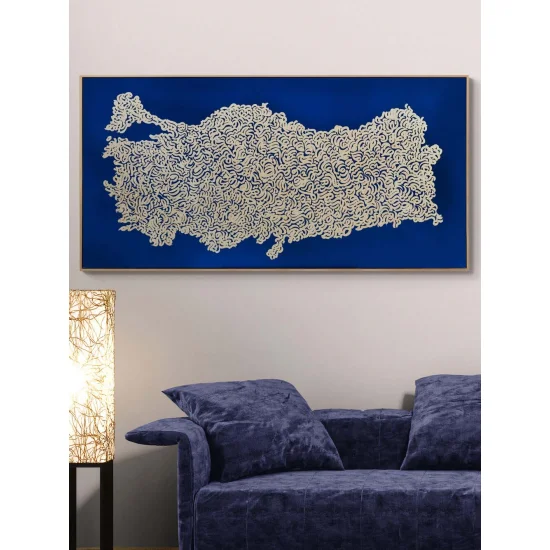 Türkiye ve Fetih Suresi Yağlı Boya Hat Tablosu