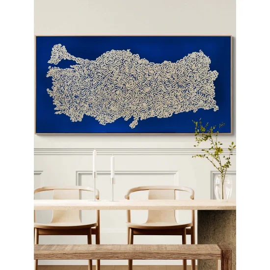 Türkiye ve Fetih Suresi Yağlı Boya Hat Tablosu