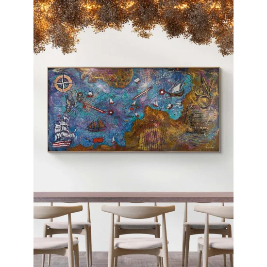 Keşfin İzinde Yağlı Boya Tablosu