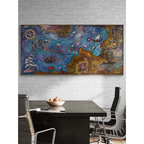 Keşfin İzinde Yağlı Boya Tablosu