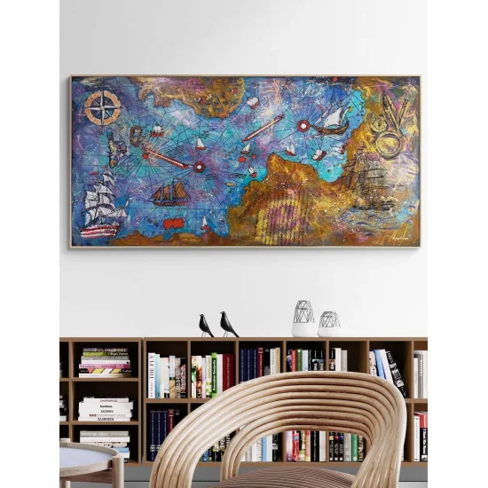 Keşfin İzinde Yağlı Boya Tablosu