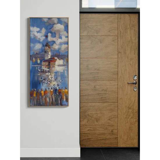 Kanatlarda Kız Kulesi Yağlı Boya Tablosu