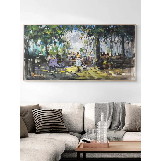 Street Café Oil Painting