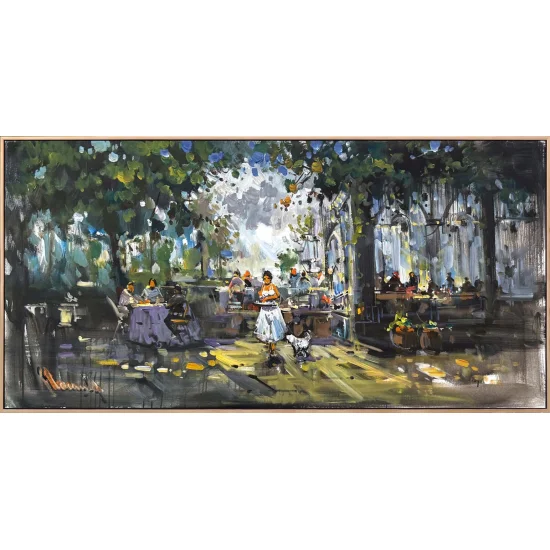 Street Café Oil Painting