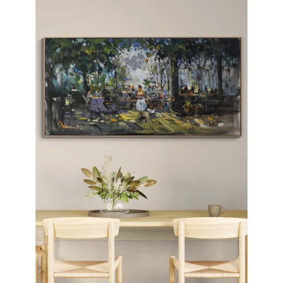 Street Café Oil Painting