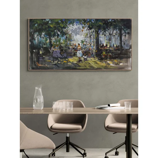 Street Café Oil Painting