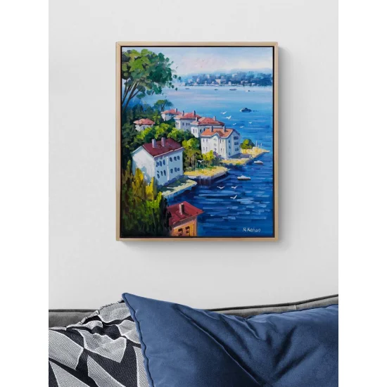 Waterfront Mansions on the Bosphorus Oil Painting
