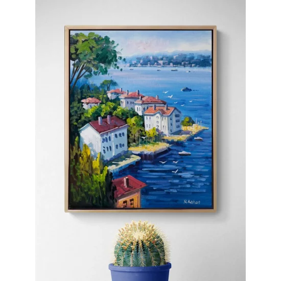Waterfront Mansions on the Bosphorus Oil Painting