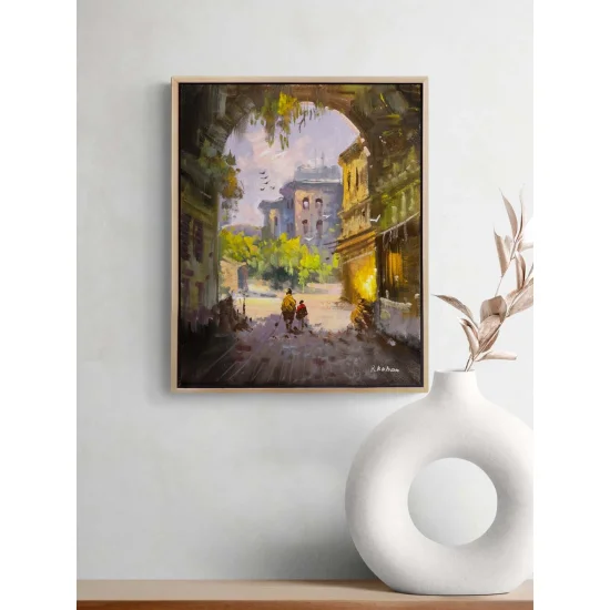 Dar Sokaklar Yağlı Boya Tablosu