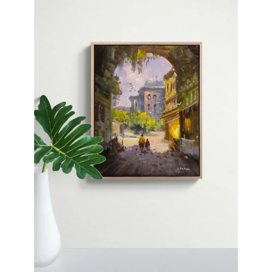 Dar Sokaklar Yağlı Boya Tablosu