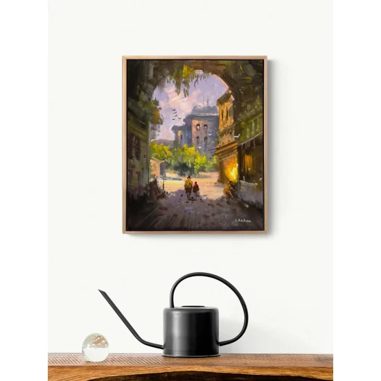 Dar Sokaklar Yağlı Boya Tablosu