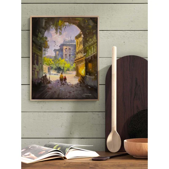 Dar Sokaklar Yağlı Boya Tablosu