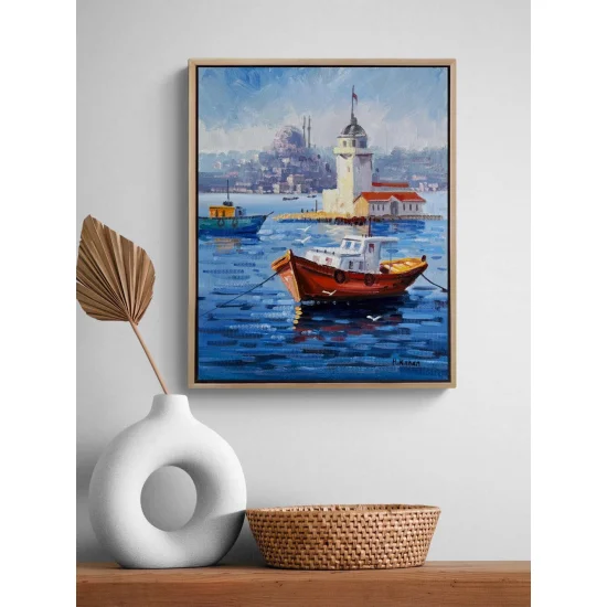 Kız Kulesi Renkleri Yağlı Boya Tablosu