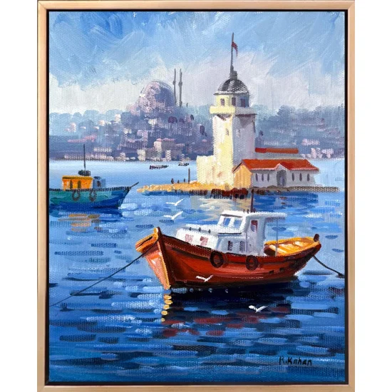 Kız Kulesi Renkleri Yağlı Boya Tablosu