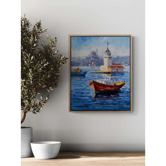 Kız Kulesi Renkleri Yağlı Boya Tablosu