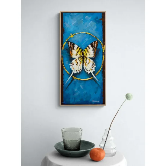 Zamanın Kelebeği Yağlı Boya Tablosu