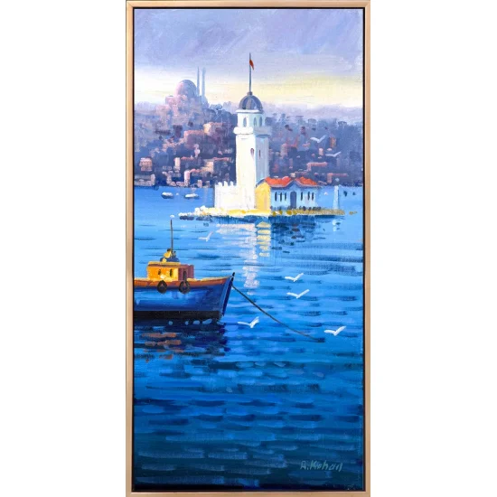 Efsanelerle Kız Kulesi Yağlı Boya Tablosu