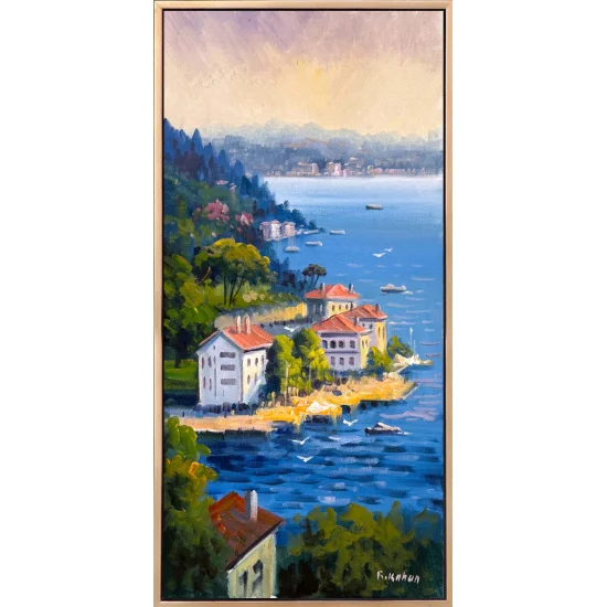 Tale of the Waterfront Mansions Oil Painting