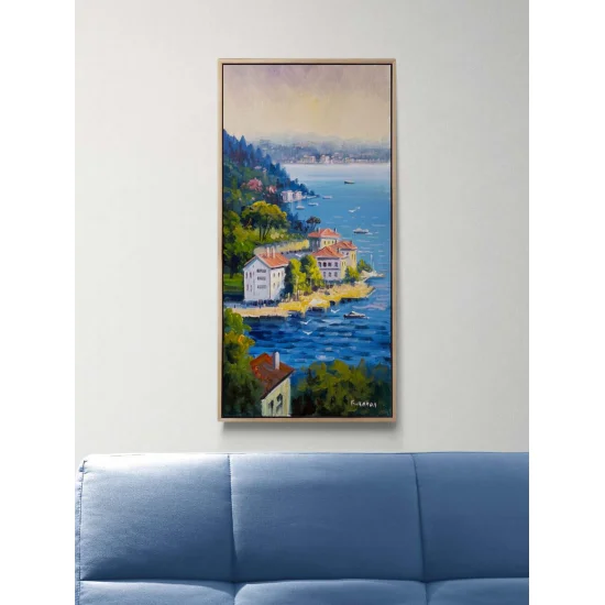 Tale of the Waterfront Mansions Oil Painting