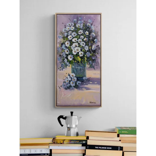 Papatya Zamanı Yağlı Boya Tablosu