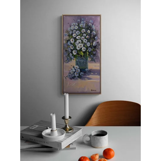 Papatya Zamanı Yağlı Boya Tablosu