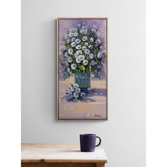 Papatya Zamanı Yağlı Boya Tablosu