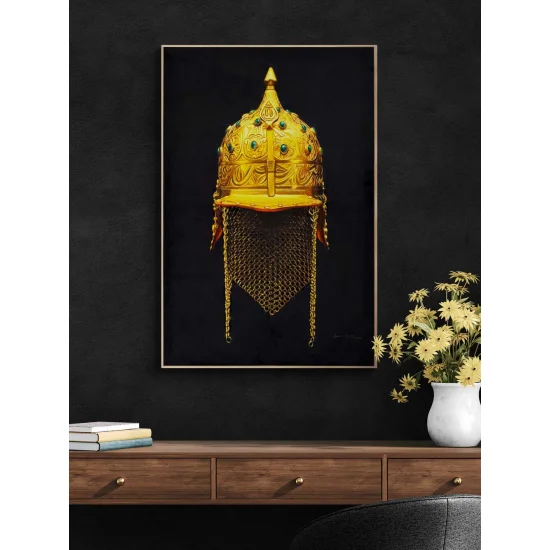 Altın Çağın Miğferi Yağlı Boya Tablosu