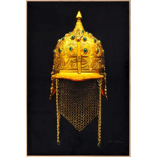 Altın Çağın Miğferi Yağlı Boya Tablosu