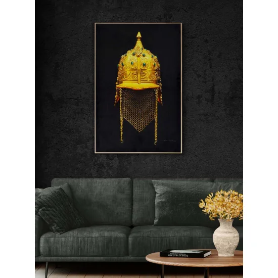 Altın Çağın Miğferi Yağlı Boya Tablosu