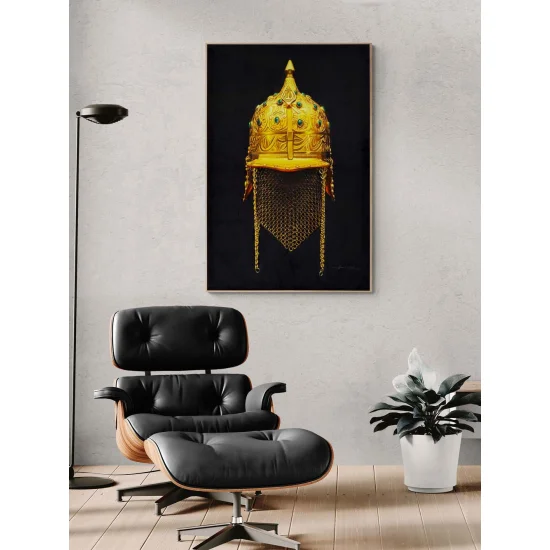 Altın Çağın Miğferi Yağlı Boya Tablosu