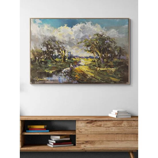 Gün Doğumunun Sessizliği Yağlı Boya Tablosu