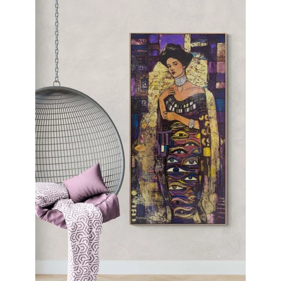 Gözlerin Sırrı Yağlı Boya Tablosu