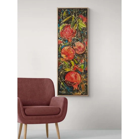 Nar Ağacı Yağlı Boya Tablosu