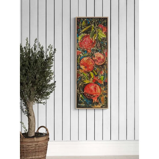 Nar Ağacı Yağlı Boya Tablosu