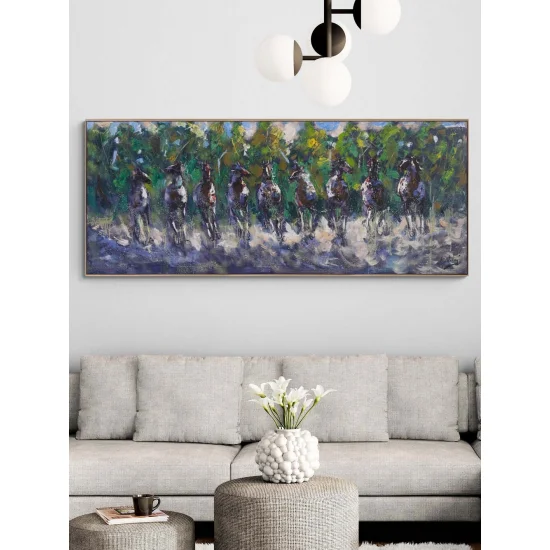 Rüzgarla Gelenler Yağlı Boya Tablosu