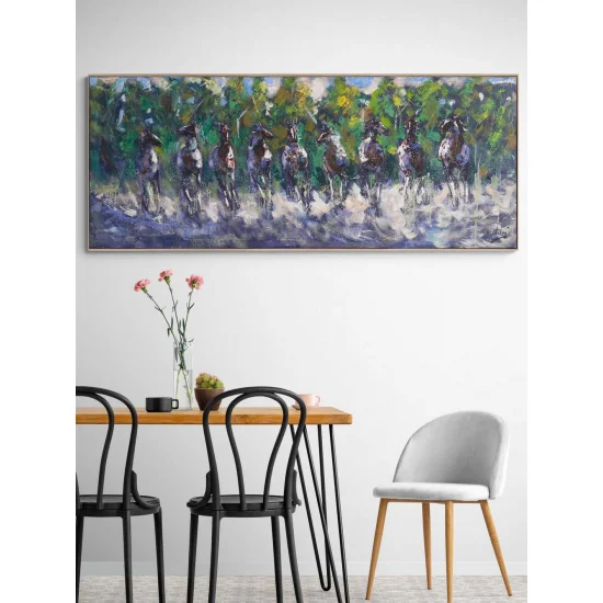 Rüzgarla Gelenler Yağlı Boya Tablosu