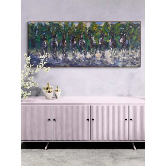 Rüzgarla Gelenler Yağlı Boya Tablosu