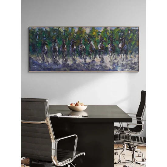 Rüzgarla Gelenler Yağlı Boya Tablosu