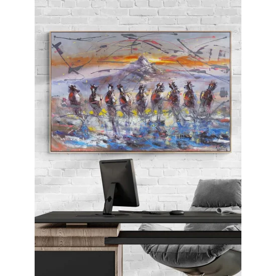 Vahşi Yansıma Yağlı Boya Tablosu